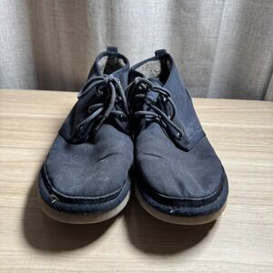 UGG Chukka Boots Dark Blue Canvas Suede‎ Lace Up Men's Shoes Fall Winter Fashion